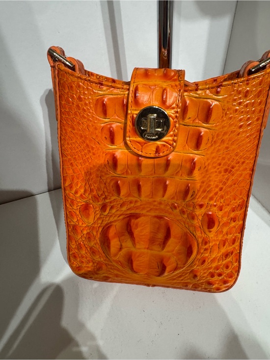 Brahmin Handbags - Brahmin Marley Orange Croc-Embossed Leather Crossbody